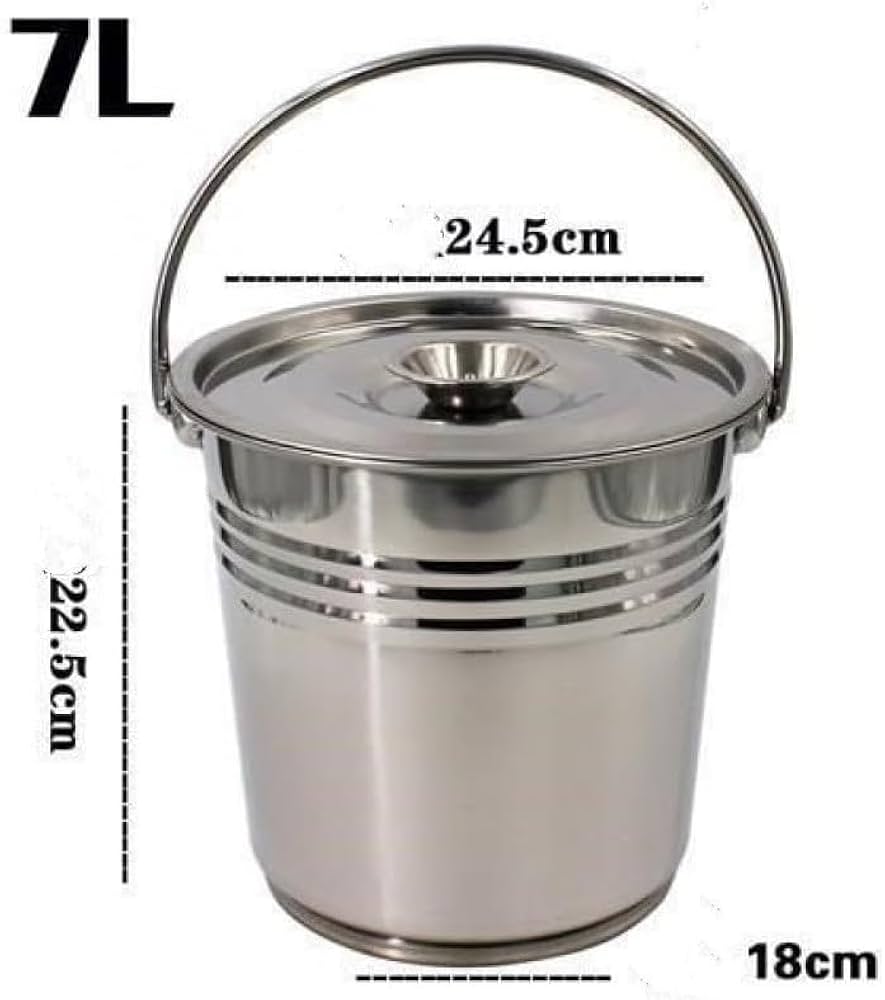 Amazon｜バケツ ステンレス鋼のバケツ バケツ 蓋付きバケツ 食品